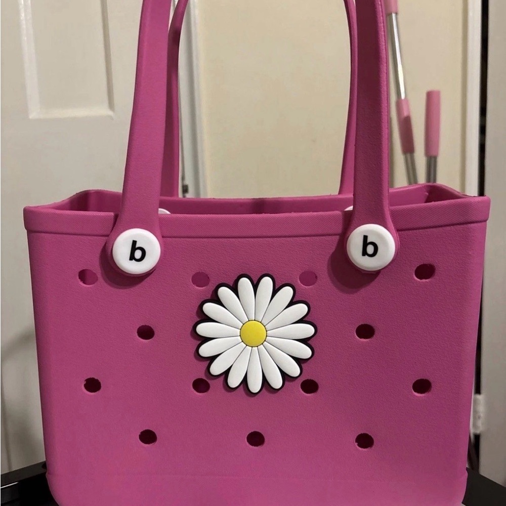Pink Daisy Tote Bag